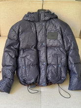 Fendi Reversible FF Logo Puffer Jacket – Blue & Brown